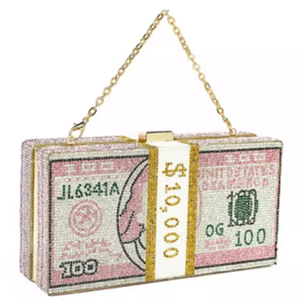 Bling Diamond Rhinestone Crossbody Clutch
